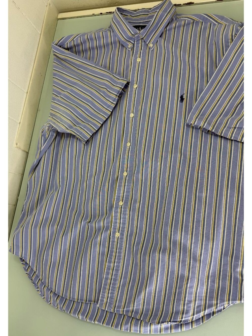 Polo Ralph Lauren Shirt Mens 2XLT XL Tall Classic Fit Button Up Short Sleeve